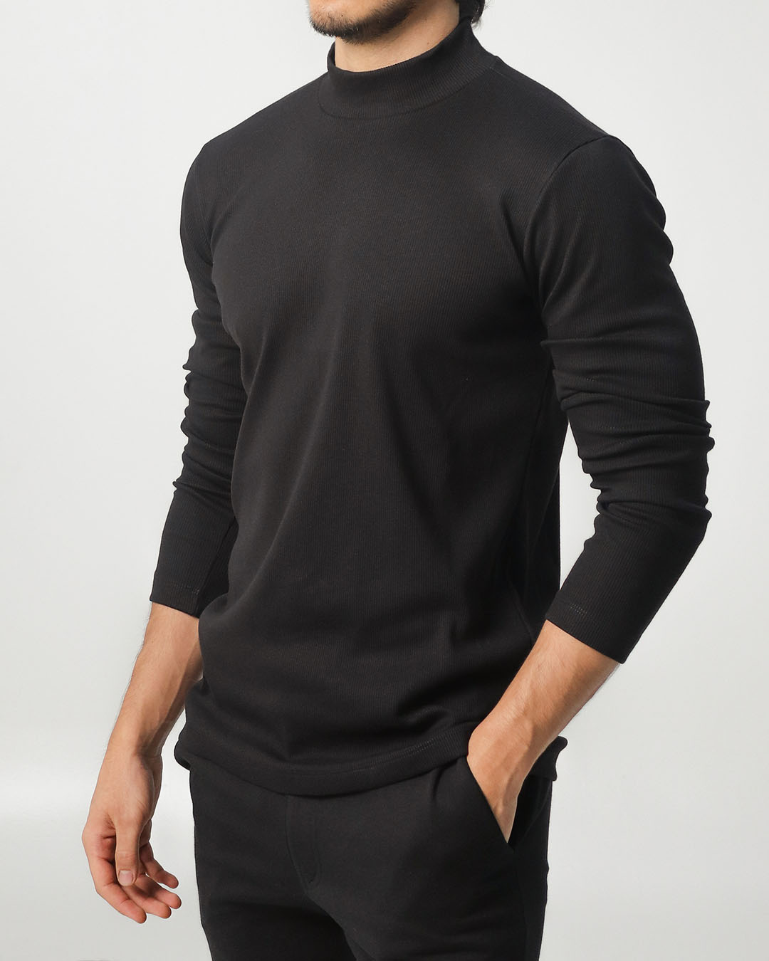 Saco Negro Playeras Cuello De Tortuga Para Hombre Tortuga Negra