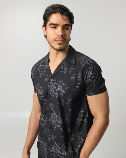 Camisa Alaise Rosas Grises